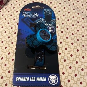 Wakanda Forever watch. Blue and black .